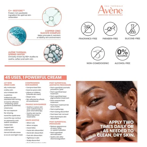 Avène Cicalfate+ Restorative Protective Cream – 100 ml – Brand New - Picture 3 of 4